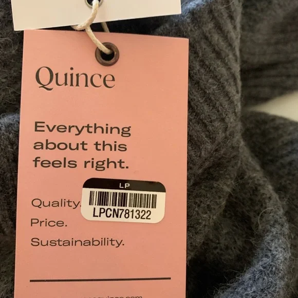 NWT QUINCE gray crew necked sweater wool and alpaca 🦙 - Picture 9 of 9